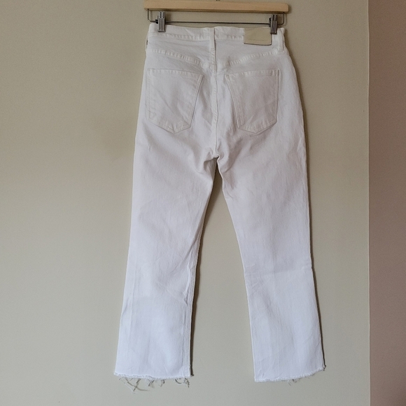 Citizens of Humanity Isola Cropped Boot in Mayfair Raw Hem White Size 25 - Picture 4 of 9